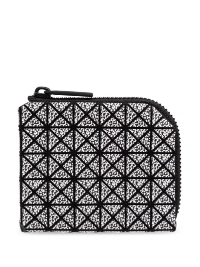 Bao Bao Issey Miyake Geometric-pattern Cotton Wallet In Black