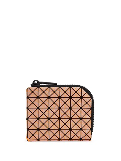 Bao Bao Issey Miyake Geometric-pattern Cotton Wallet In Orange