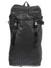 Bao Bao Issey Miyake Geometric Pattern Leather Backpack With Structured Silhouette In Black