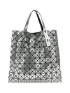 Bao Bao Issey Miyake Geometric Design Tote Bag With Dual Handles In Silver