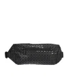 Bao Bao Issey Miyake Geometric Design Leather Shoulder Bag With Textured Surface In Black