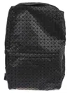 Bao Bao Issey Miyake Geometric Patterned Black Leather Backpack In Black