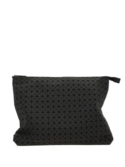 Bao Bao Issey Miyake Geometric-print Zip Clutch Bag In Black