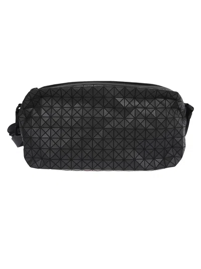 Bao Bao Issey Miyake Geometric Textured Leather Shoulder Bag In Black