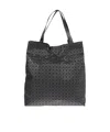Bao Bao Issey Miyake Spacious Leather Tote With Geometric Triangular Design In Black