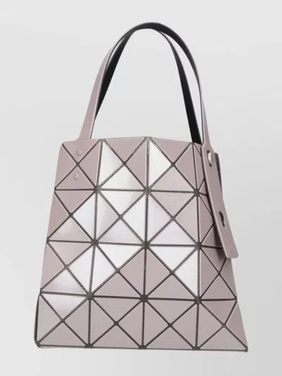 Bao Bao Issey Miyake Geometric Tote Bag Structured Shape Top Handle In Gray