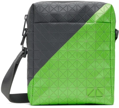 Bao Bao Issey Miyake Grey & Green Voyager Bag In 61-lt.green