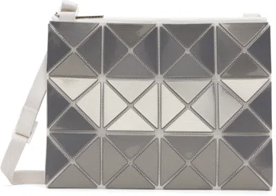 Bao Bao Issey Miyake Gray Lucent Metallic Messenger Bag In Silver
