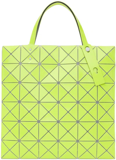 Bao Bao Issey Miyake Green Lucent Gloss Tote In 55-yellow Green