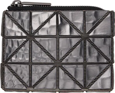 Bao Bao Issey Miyake Gunmetal Cassette Wallet In Gray
