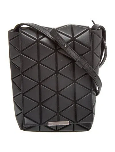 Pre-owned Bao Bao Issey Miyake Leather Crossbody Bag In Black