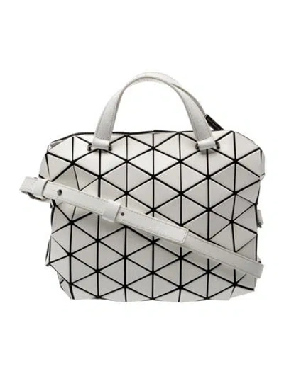 Pre-owned Bao Bao Issey Miyake Leather Crossbody Bag In White