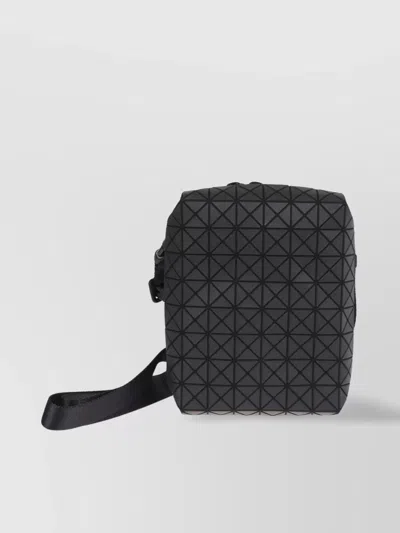 BAO BAO ISSEY MIYAKE LEATHER GEOMETRIC PATTERN SHOULDER BAG WITH ADJUSTABLE STRAP