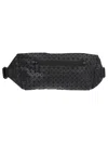 Bao Bao Issey Miyake Geometric Design Leather Shoulder Bag With Textured Surface In Black