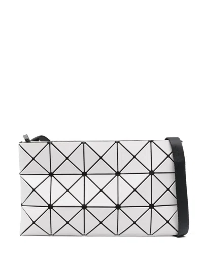Bao Bao Issey Miyake Gray Carton Matte Shoulder Bag In White