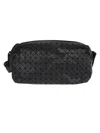 Bao Bao Issey Miyake Shoulder Bag With Geometric Pattern And Wrist Strap In Black