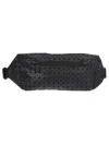 Bao Bao Issey Miyake Geometric Design Leather Shoulder Bag With Textured Surface In Black