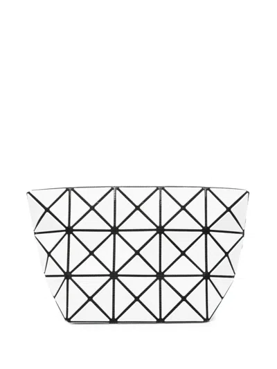Bao Bao Issey Miyake Patent Geometric-pattern Clutch In White