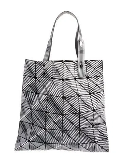 Pre-owned Bao Bao Issey Miyake Pvc Top Handle Bag W/ Tags In Silver