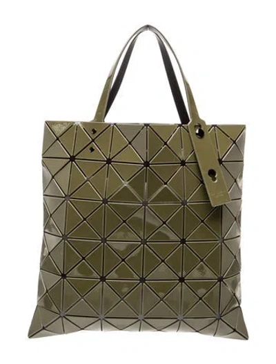 Pre-owned Bao Bao Issey Miyake Pvc Tote In Green/metallic