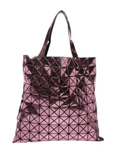 Pre-owned Bao Bao Issey Miyake Pvc Tote In Purple
