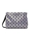 Bao Bao Issey Miyake Purple Row Metallic Shoulder Bag In Gray