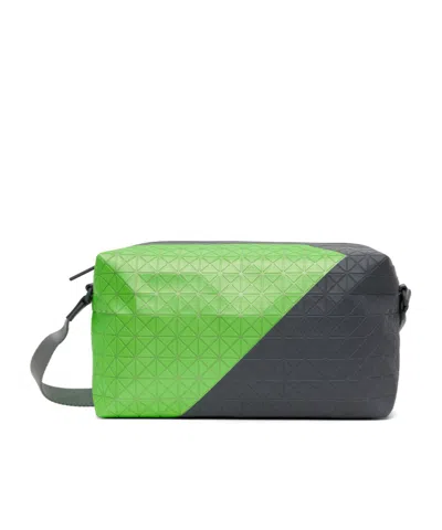 Bao Bao Issey Miyake Saddle Triangular Decal Shoulder Bag In Green