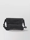 Bao Bao Issey Miyake Geometric Pattern Leather Shoulder Bag With Adjustable Strap In Black