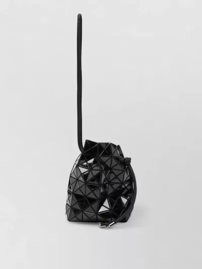 Bao Bao Issey Miyake Shoulder Bucket Bag Geometric Strap Design In Black