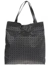 Bao Bao Issey Miyake Spacious Leather Tote With Geometric Triangular Design In Black
