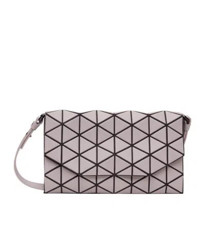 Bao Bao Issey Miyake Tonneau Matte Triangular Decal Shoulder Bag In Nude