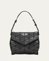 Bao Bao Issey Miyake Black Torso Panelled Shoulder Bag In Matte Black