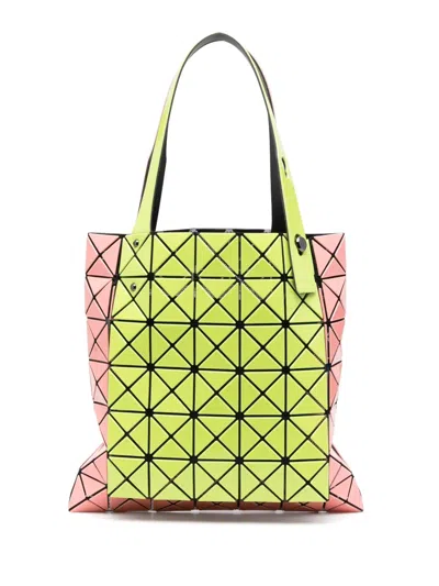Bao Bao Issey Miyake Green & Pink Prism Kangaroo Tote In 57 Yellow X Coral Pi