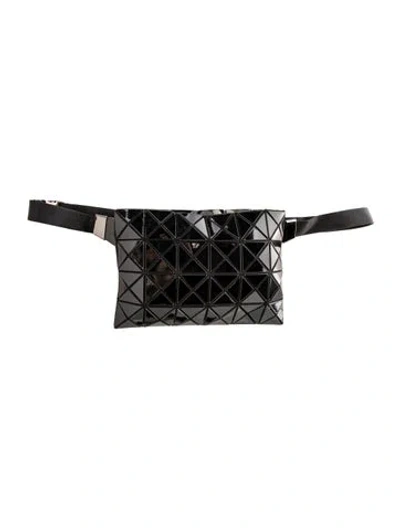Pre-owned Bao Bao Issey Miyake Vinyl Belt Bag In Black