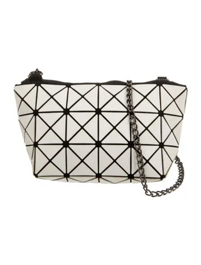 Pre-owned Bao Bao Issey Miyake Vinyl Prism Pouch In White