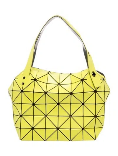 Pre-owned Bao Bao Issey Miyake Vinyl Shoulder Bag In Yellow