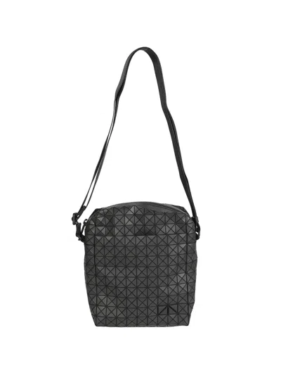 Bao Bao Issey Miyake Voyager Geometric-pattern Cotton Crossbody Bag In Grey