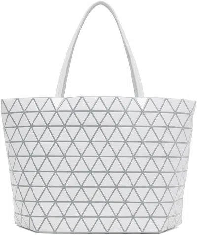 Bao Bao Issey Miyake White Bateau Matte Tote In 11 Lt.gray