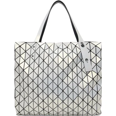 Bao Bao Issey Miyake White Row Metallic Tote In 01-white