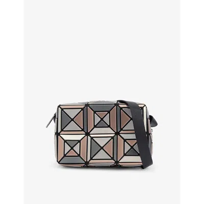 Bao Bao Issey Miyake Womens Ensemble Geometric-pattern Pvc Cross-body Bag Brown Mix