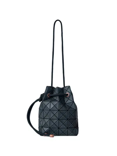 Bao Bao Issey Miyake Wring Denim Geometric-panel Shoulder Bag In Black