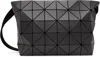 Bao Bao Issey Miyake Gray Crystal Matte Shoulder Bag In Black