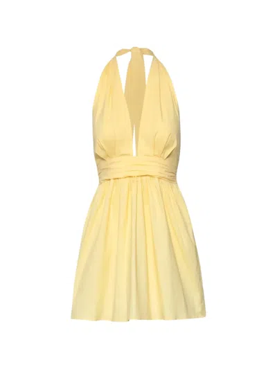 Baobab Agustina Open-back Mini Dress In Yellow