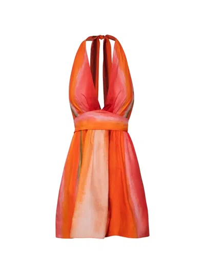 Baobab Agustina V-neck Ruched Mini Dress In Multi