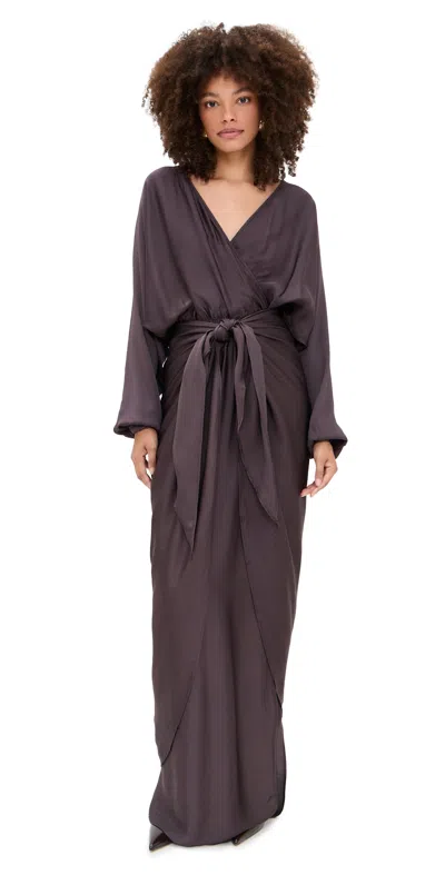 Baobab Alexa Maxi Dress Espresso In Brown