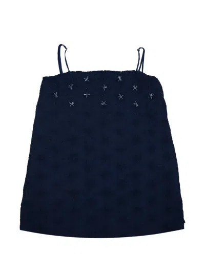 Baobab Aria Embroidered Top In Blue
