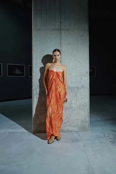 Baobab Ariel Maxi Dress In Orange