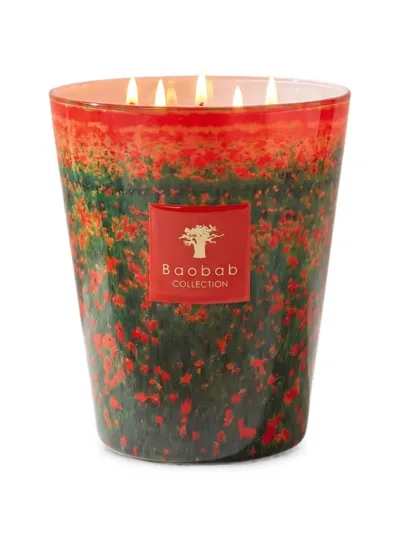 Baobab Arty Flowers Grande Flower-print Candle In Multi