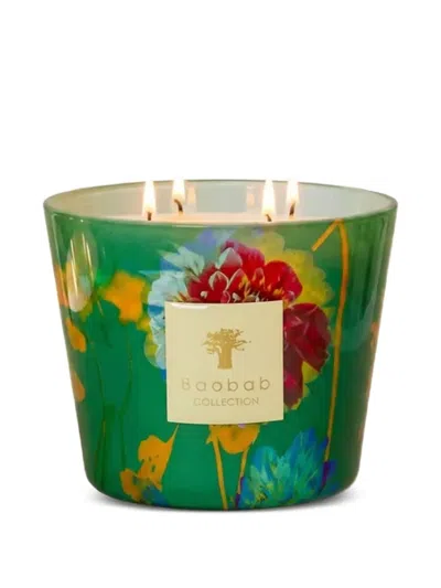 Baobab Arty Flowers Signature Floral-print Candle In Green