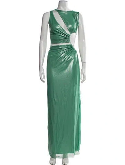 Pre-owned Baobab Asymmetrical Long Dress In Green